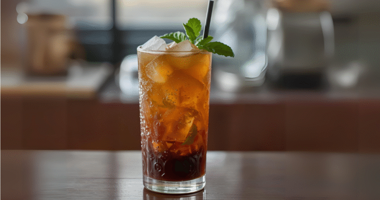 Honey Basil Espresso Tonic