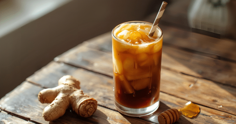 Honey Ginger Cold Brew Latte