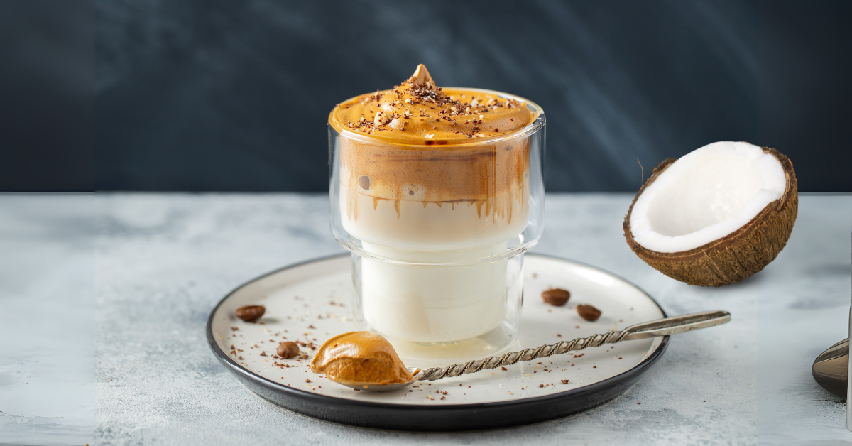 White Chocolate Coconut Dalgona Coffee